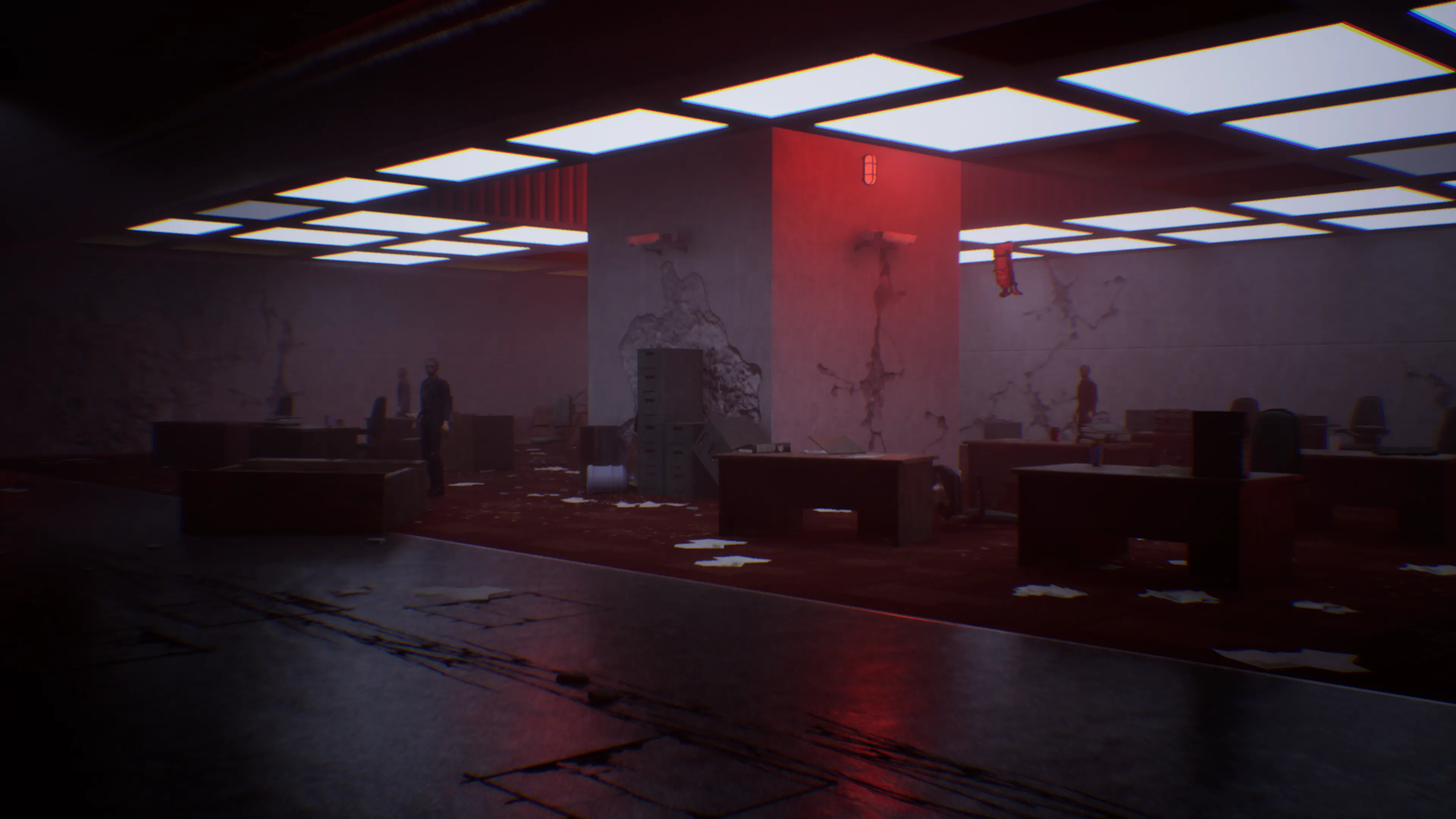 SCP office scene with zombies